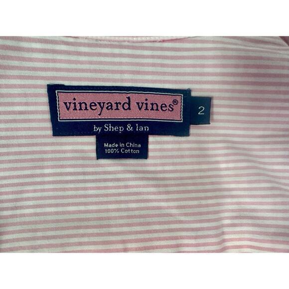 Vineyard Vines Ruffled Oxford Size 2 in a Blue & Pink Tartan EUC - Picture 7 of 7